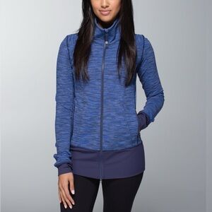 Lululemon Nice Asana Jacket Sz 4 In Wee Are From Space Cadet Blue / Cadet Blue